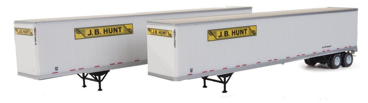 Walthers 949-2462 HO J.B. Hunt 53' Stoughton Assembled Trailer (Pack of 2)