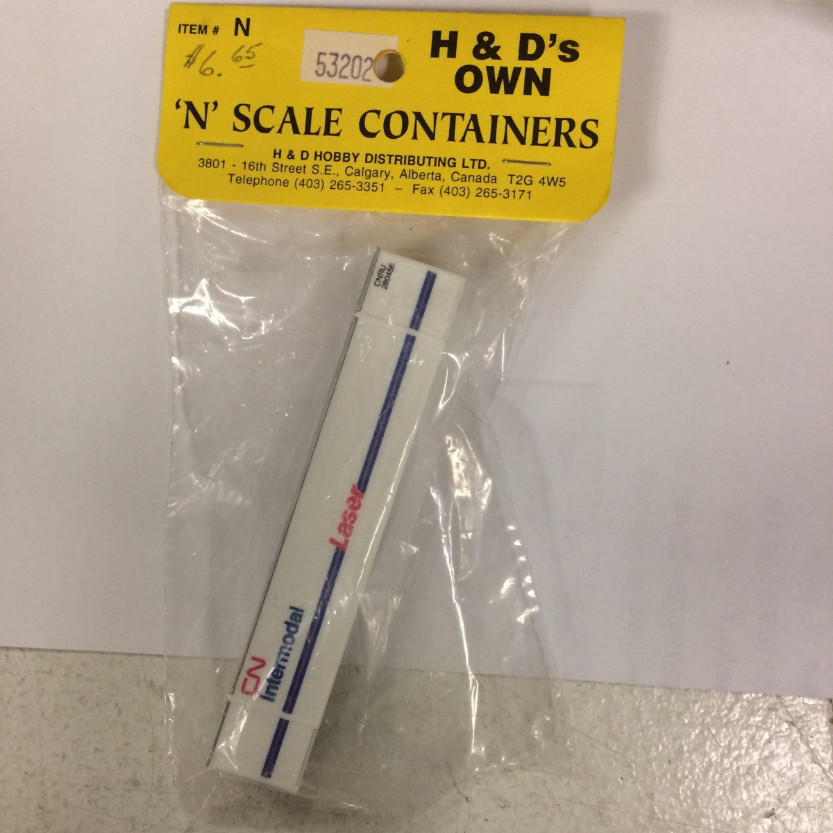 H & D Hobby Distributing 53202 N Scale CN International Container