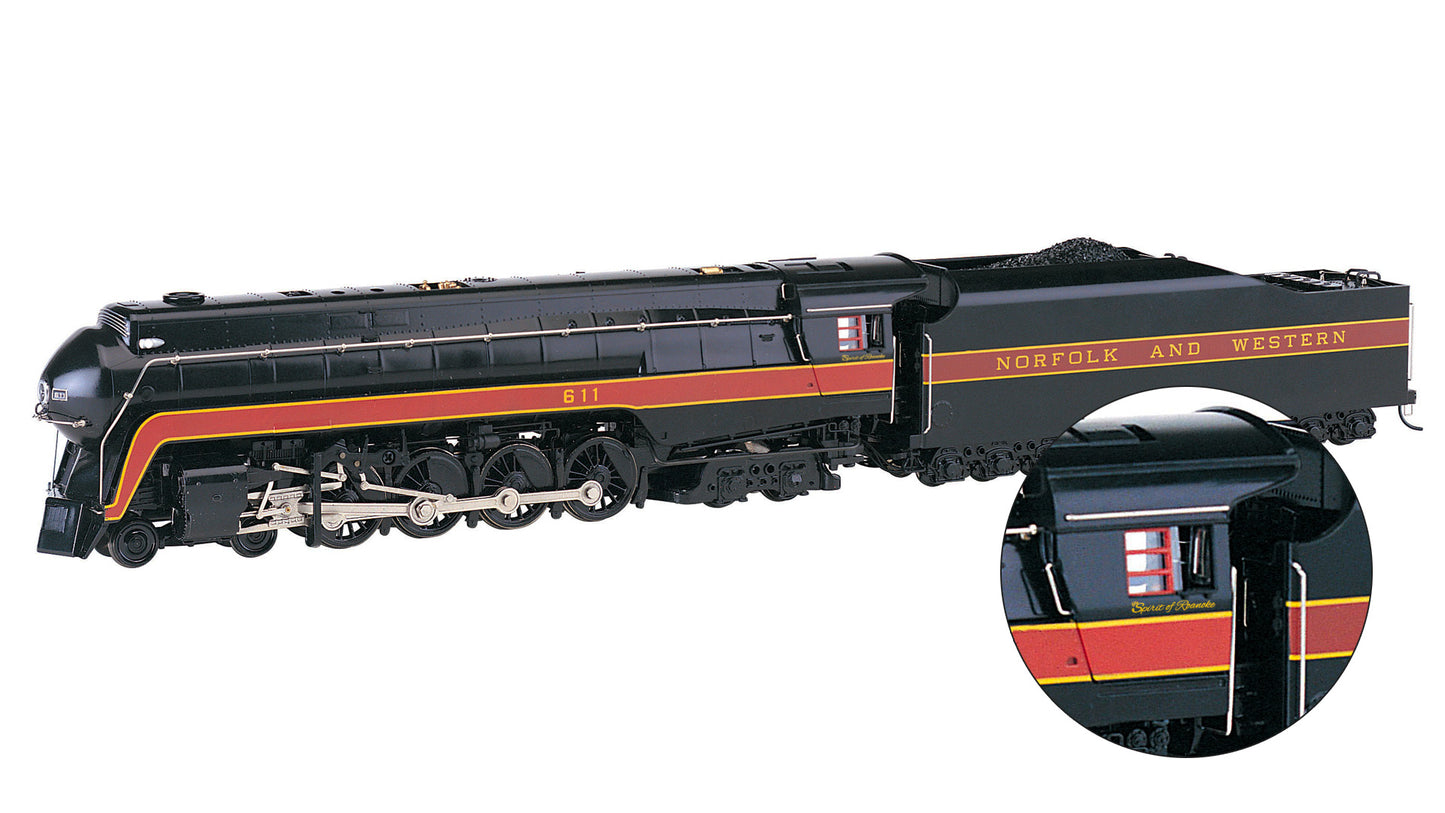 Bachmann 53203 HO NW Spirit of Roanoke Class J 4-8-4 Steam Locomotive #611