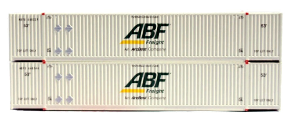 JTC Model Trains 537028 N ABF Freight 53' High Cube 8-55-8 Containers (Set of 2)