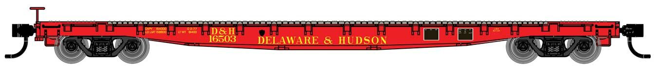 Walthers 910-6609 HO Delaware & Hudson 53' GSC Flatcar Ready to Run #16503