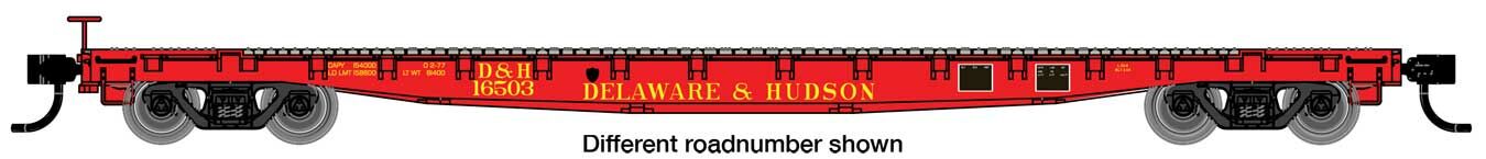 Walthers 910-6612 HO Delaware & Hudson 53' GSC Flatcar Ready to Run #16509