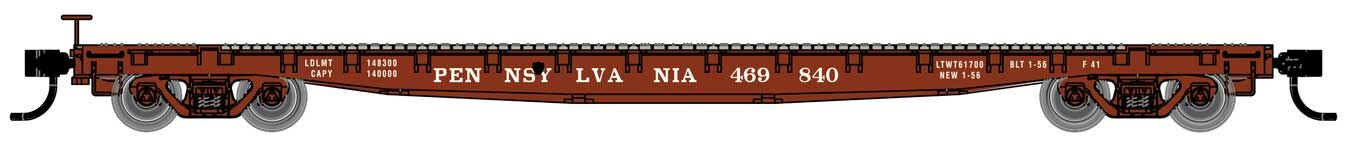 Walthers 910-6621 HO Pennsylvania Railroad 53' GSC Flatcar Ready to Run #469840