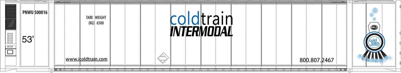 Walthers 949-8704 HO Cool Train 53' Reefer Container Ready to Run