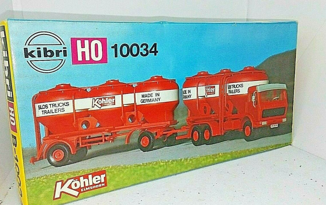 Kibri 10034 H0 B-10034 Bausatz Mercedes Kohler Dual Tanker NOS