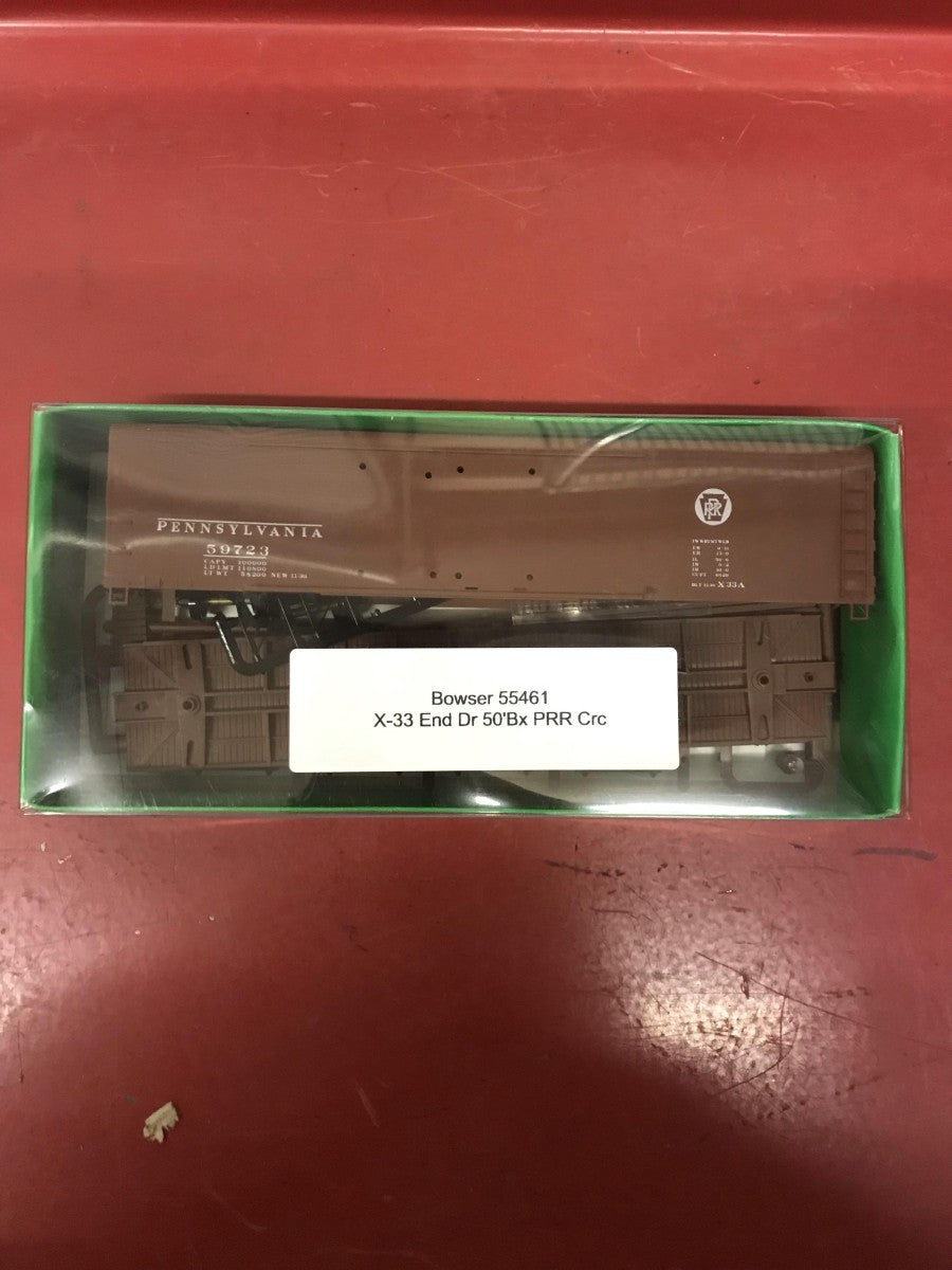 Bowser 55461 X-33 End Dr 50' PRR Circle Keystone Boxcar Kit # 59723