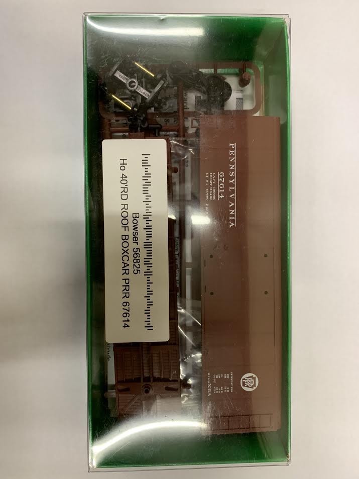 Bowser 56825 HO 40' RD ROOF PRR Boxcar Kit #67614