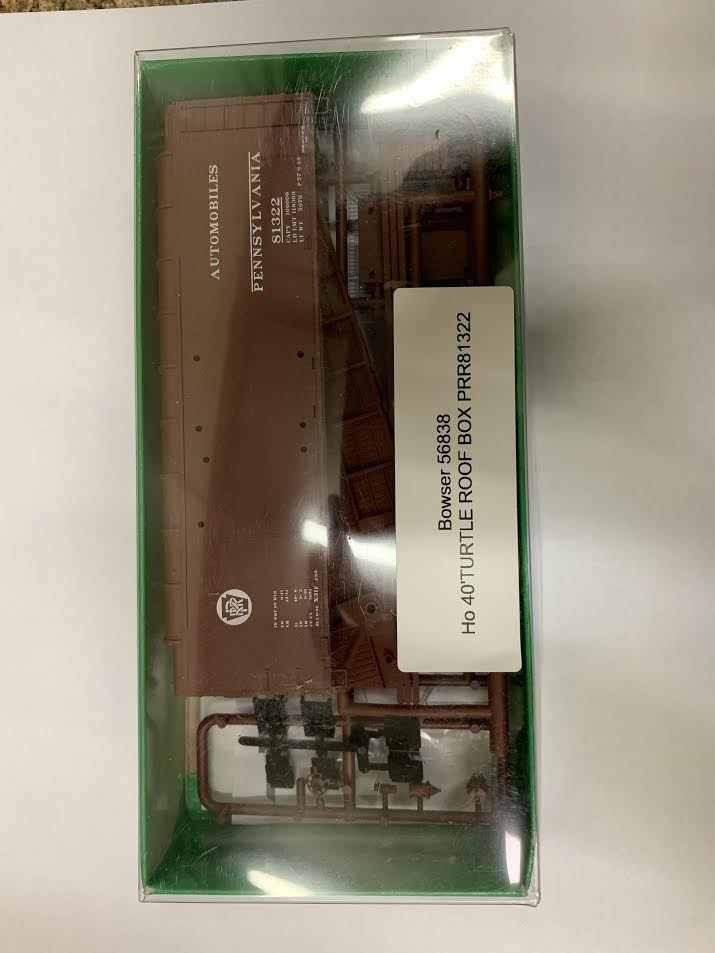 Bowser 56838 HO 40'TURTLE ROOF PRR Boxcar Kit #81322