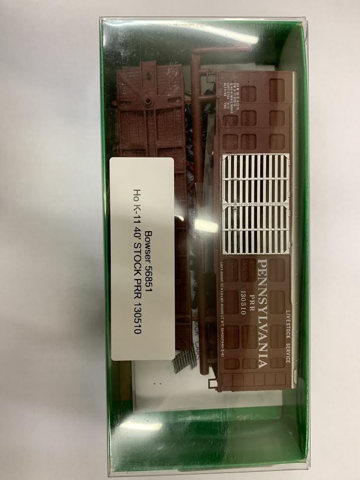Bowser 56851 HO K-11 40' STOCK PRR Boxcar Kit #130510