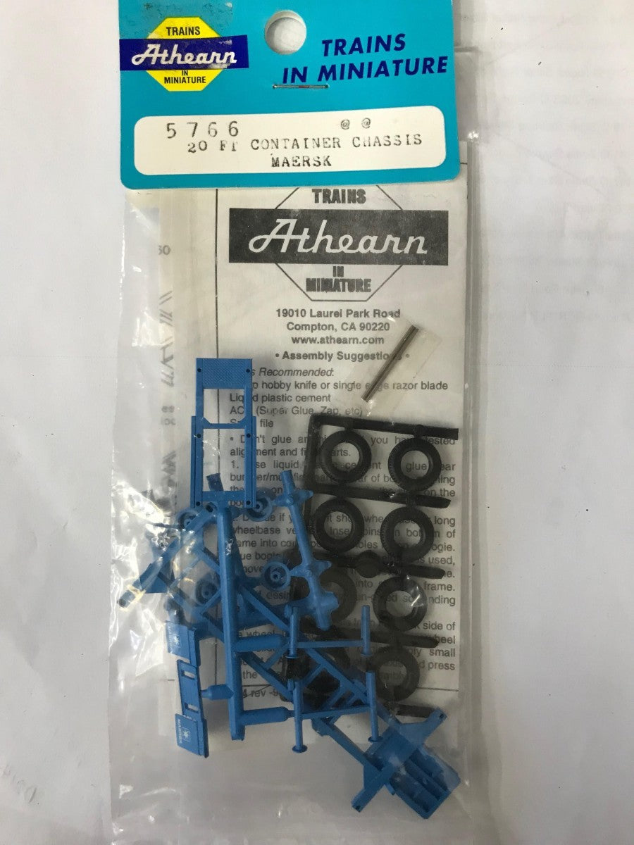 Athearn 5766 HO Maersk 20' Container Chassis Kit