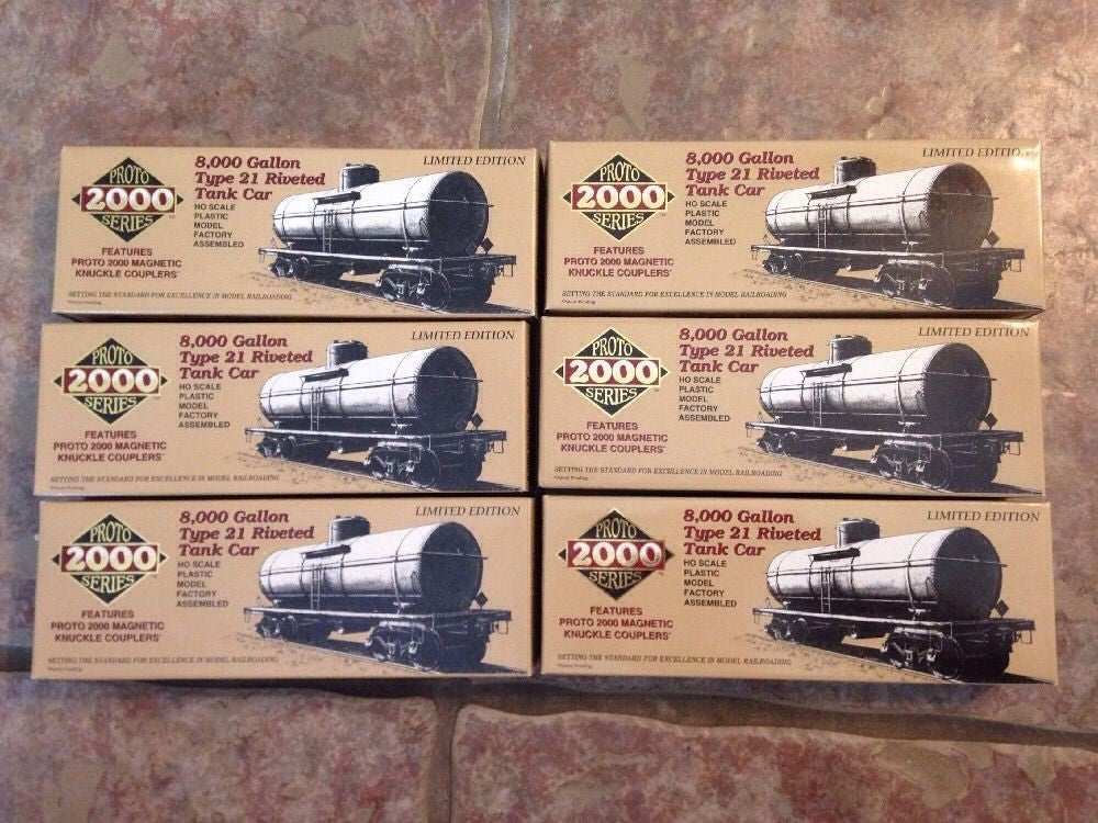 Proto 2000 21888 HO Dow 8000-Gallon Type 21 Riveted Tank Car Set (6)