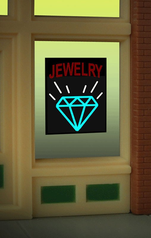 Miller Engineering 8970 HO Jewelry Window Sign