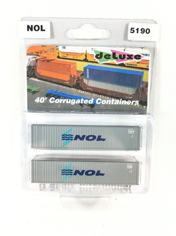Deluxe Innovations 5190 NOL 40' Corrugated Container N Scale (2) pk