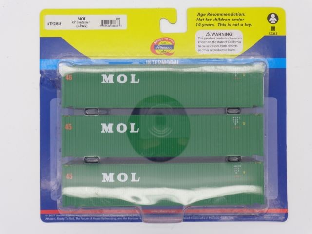 Athearn 28868 HO MOL 45' Container RTR (3)