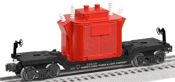 Lionel 6-26646 O-27 PPLX Depressed Center Flatcar w/Transformer #26646