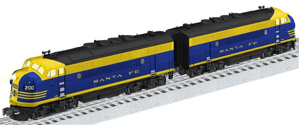 Lionel 6-34635 Santa Fe 'Cat Wiskers' Legacy F3 A-A Diesel Locomotive #200/#201