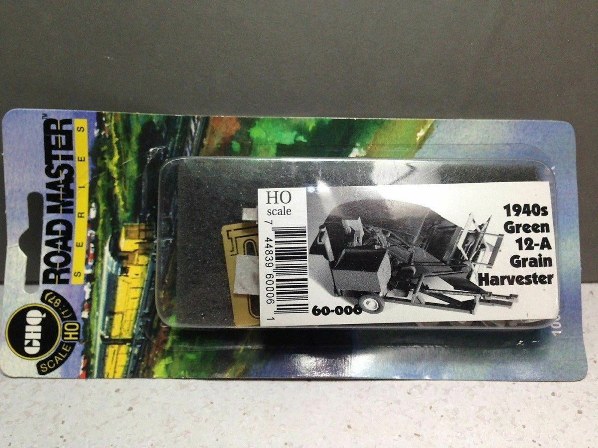 GHQ 60-006 HO 1940's Green 12-A Grain Harvester Unpainted Pewter Kit