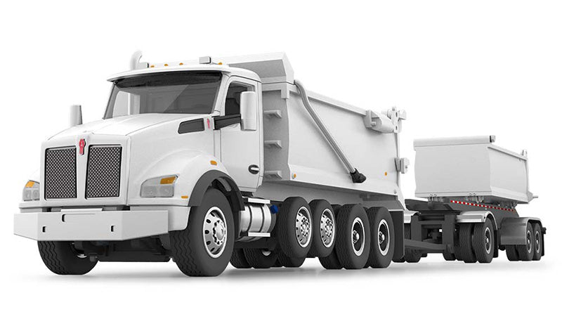 Die Cast Promotions 60-1279 1:64 Kenworth T880 White Rogue Dump Truck & Trailer