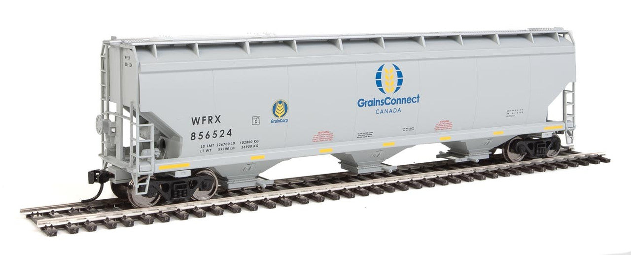 Walthers 910-7647 HO Grain Connect WFRX 60' NSC 5150 3-Bay Covered Hopper#856524