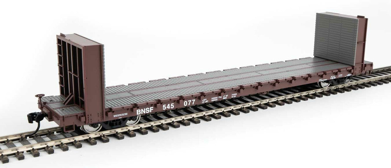 Walthers 910-5859 HO BNSF RTR 60' Pullman-Standard Bulkhead Flatcar #545077