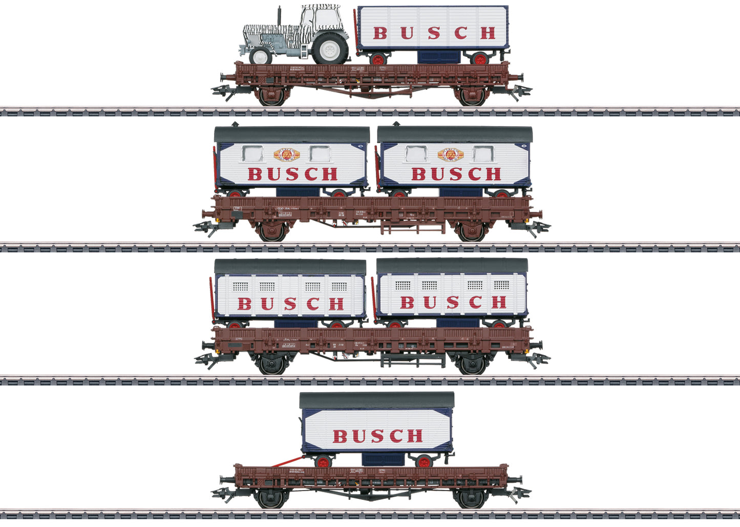 Marklin 45040 HO DR/GDR Circus Busch Freight Car (Set of 4)