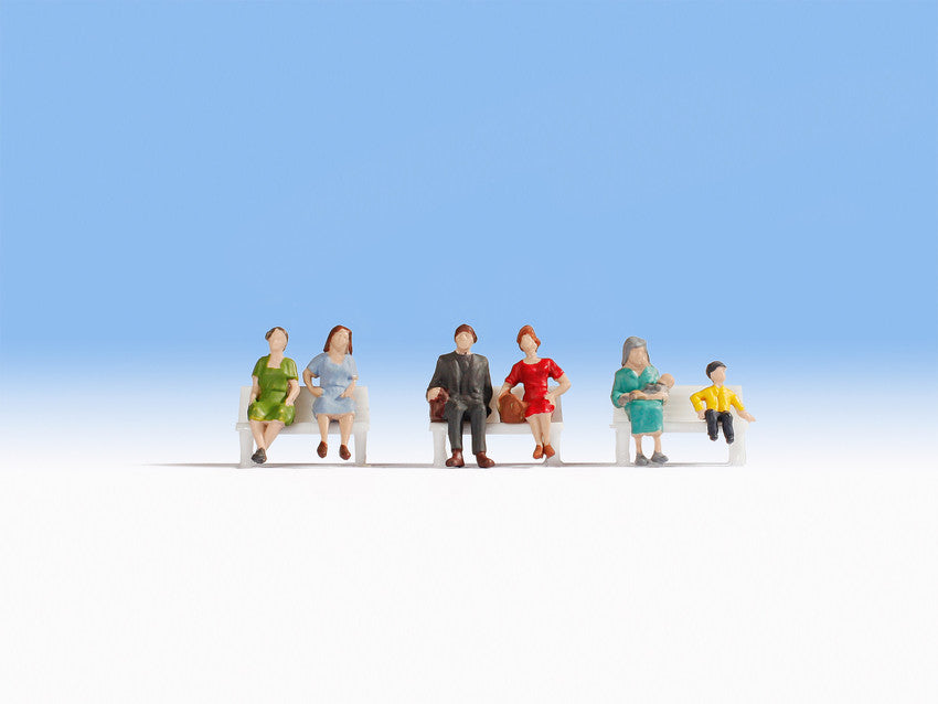 Noch 18131 HO Seated People Set Figures #2 (Set of 6)
