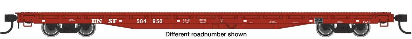 Walthers 910-5394 HO BNSF 60' Pullman-Standard Flatcar Ready to Run #584990