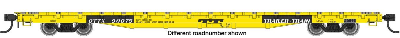 Walthers 910-5406 HO Trailer-Train 60' Pullman-Standard Flatcar RTR OTTX #90188