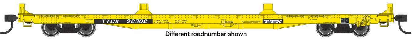 Walthers 910-5413 HO Trailer-Train 60' Pullman-Standard Flatcar RTR TTCX #92315
