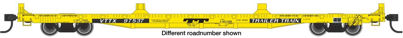 Walthers 910-5417 HO Trailer-Train 60' Pullman-Standard Flatcar RTR VTTX #97611