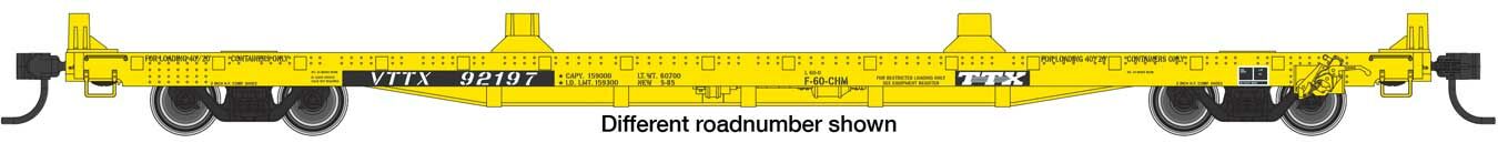 Walthers 910-5422 HO TTX 60' Pullman-Standard Flatcar Ready to Run VTTX #92335