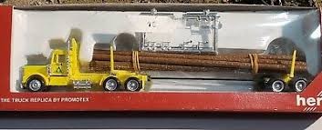 Herpa 6207 HO Weyerhaeuser Kenworth W900 Tractor W/Logging Trailer