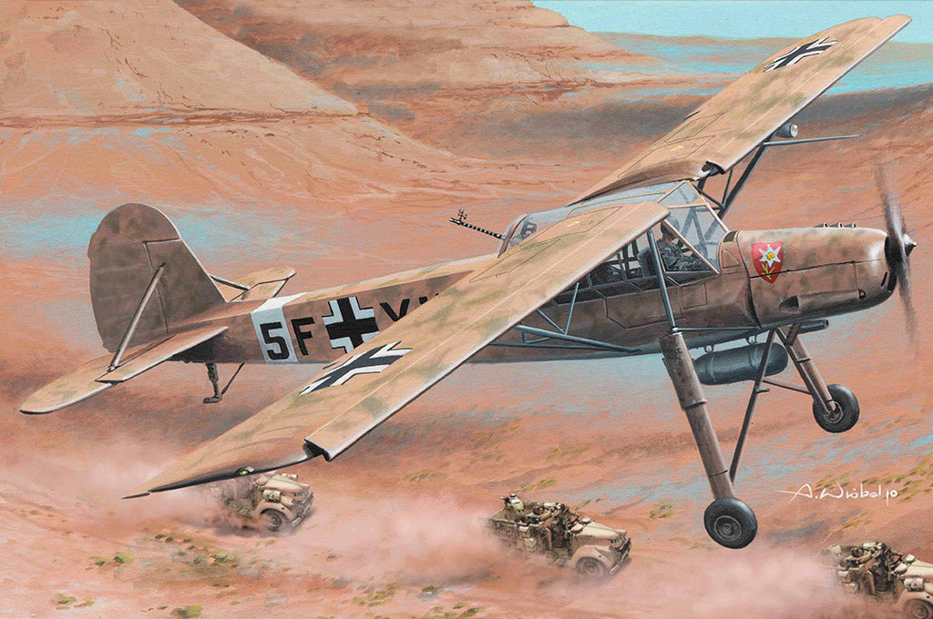 Hobby Boss Models 80181 1:35 Fi-156 C-3/Trop White Storch Military Plane Kit