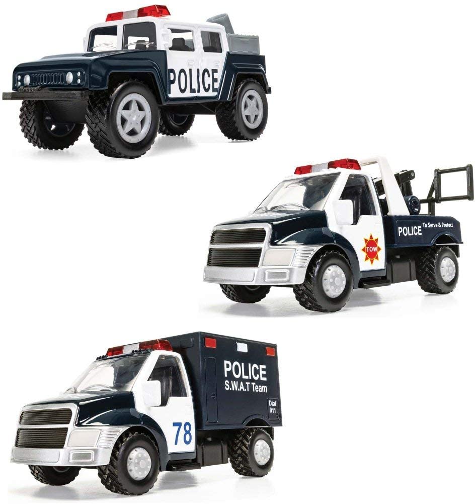 Corgi CHP09 Chunkies Police Dept Off Road Truck, Tow Truck & SWAT Armored Truck