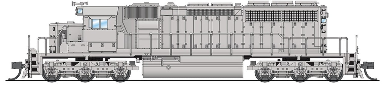 Broadway Limited 6206 N Undecorated EMD SD40-2 Diesel Locomotive with DCC/Sound