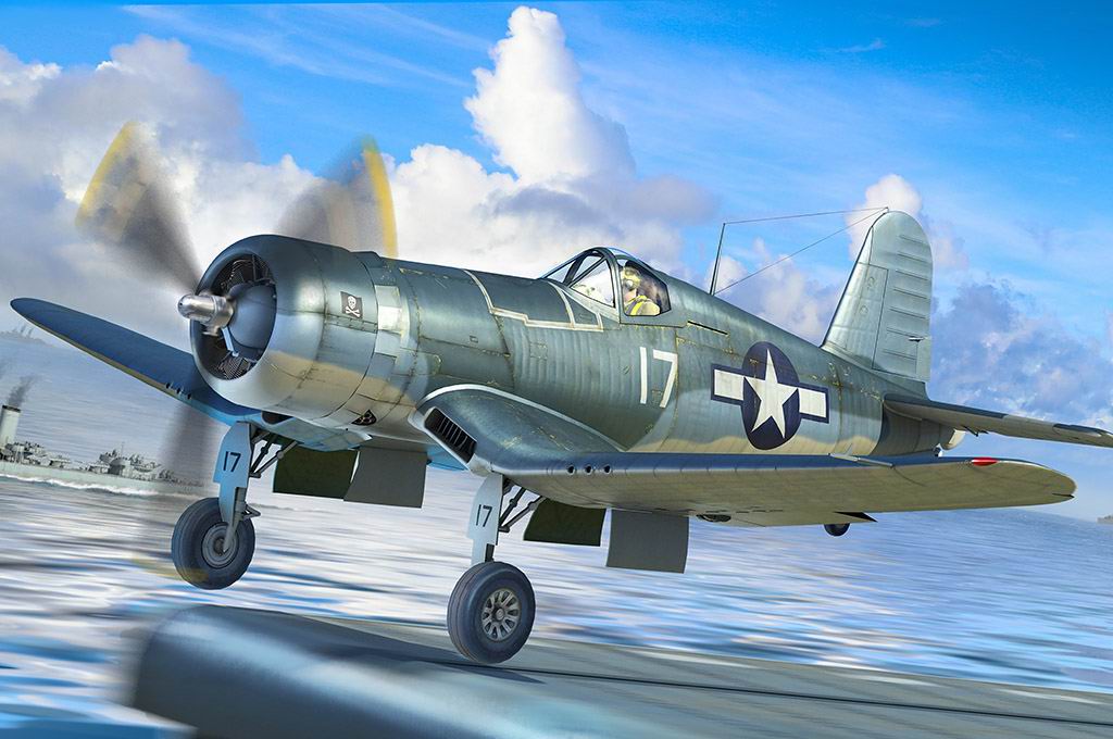 Hobby Boss Models 80383 1:48 Vought F4U-1A Corsair Military Aircraft Plane Kit