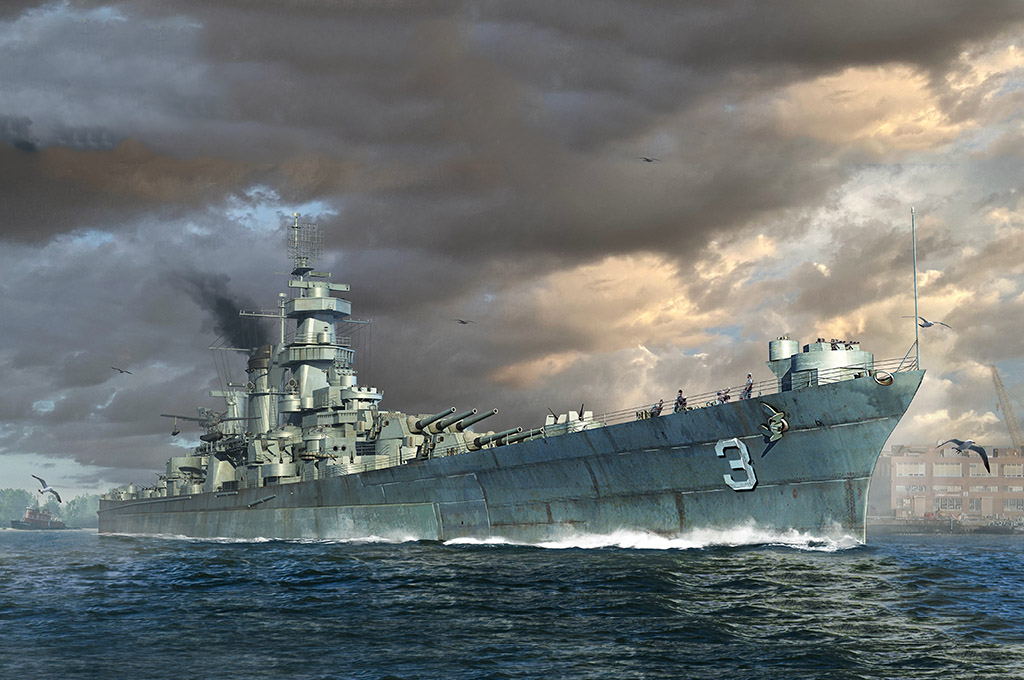 Trumpeter 06740 1:700 USS Hawaii CB-3 Warship Plastic Model Kit