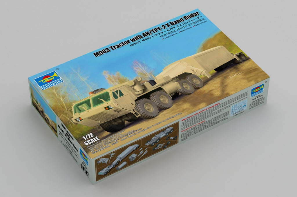 Trumpeter 07177 1:72 M983 Tractor with AN/TPY-2 X Band Radar Armor Model Kit