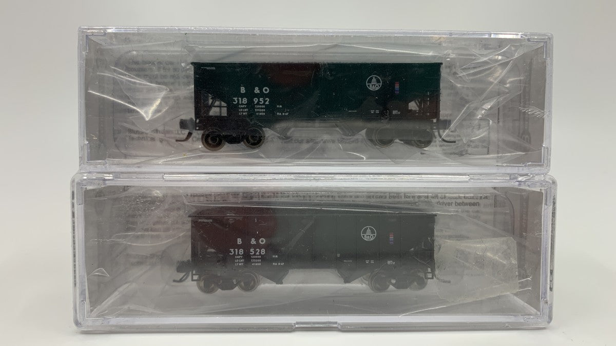 Bluford Shops 65022 N Baltimore & Ohio 8-Panel 2-Bay Hopper (2)