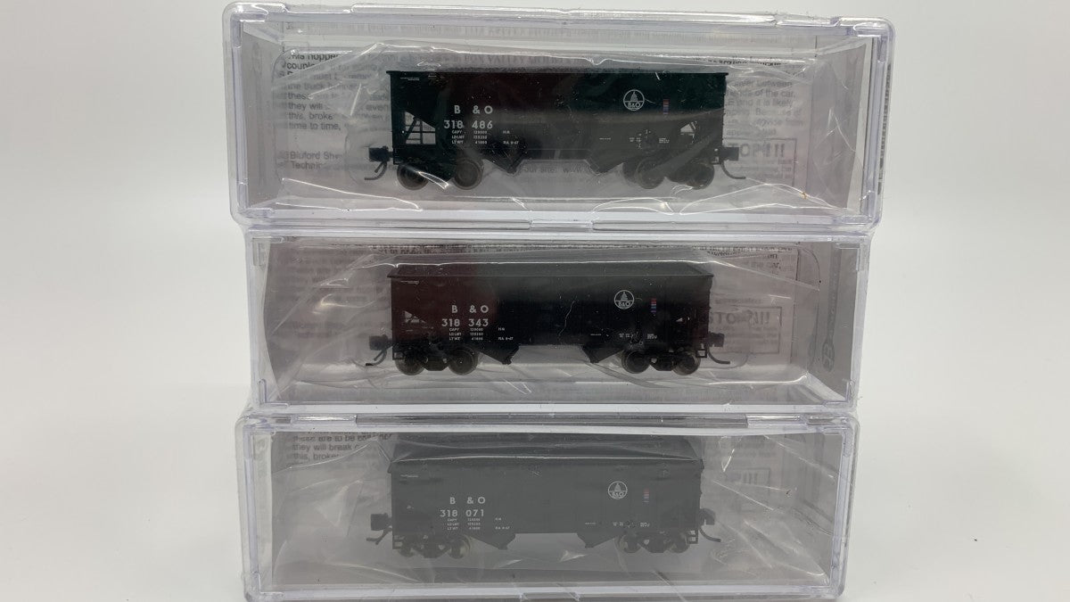 Bluford Shops 65023 N Baltimore & Ohio 8-Panel 2-Bay Hopper (3)
