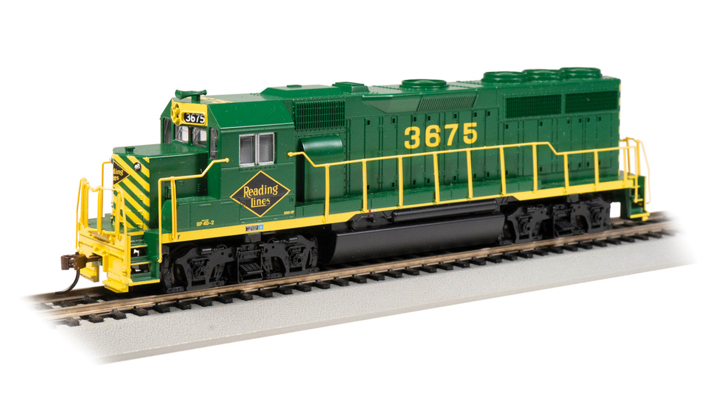Bachmann 66310 HO Reading EMD GP40 Diesel Loco - Sound-Value Equipped #3675