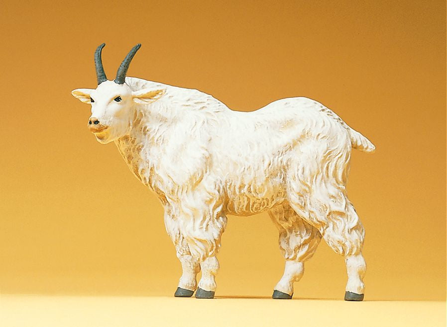 Preiser 47713 G Animals - Snow Goat Standing with Head Raised Figure