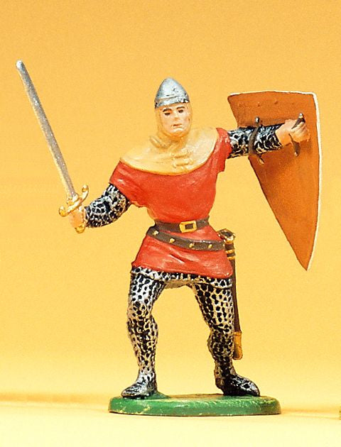 Preiser 51003 G Norman Attacking with Sword & Shield Figure #2