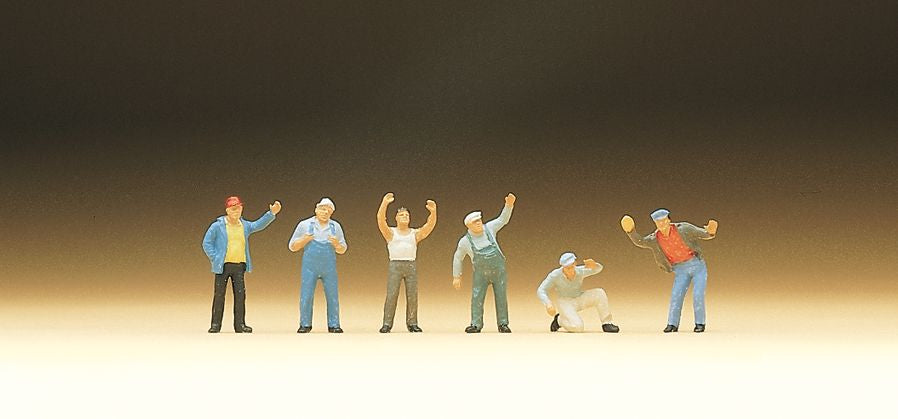 Preiser 79036 N Standing Truckers Figures (Set of 6)