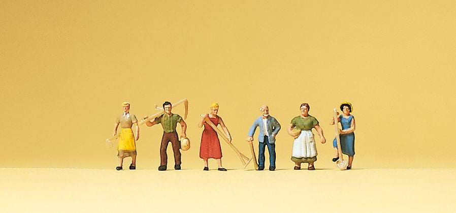 Preiser 79040 N Farm Workers Figures (Set of 6)