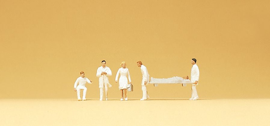Preiser 79048 N Emergency Team and Patient Figures (Set of 6)