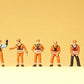 Preiser 79062 N Railway Shunters Figures (Set of 6)