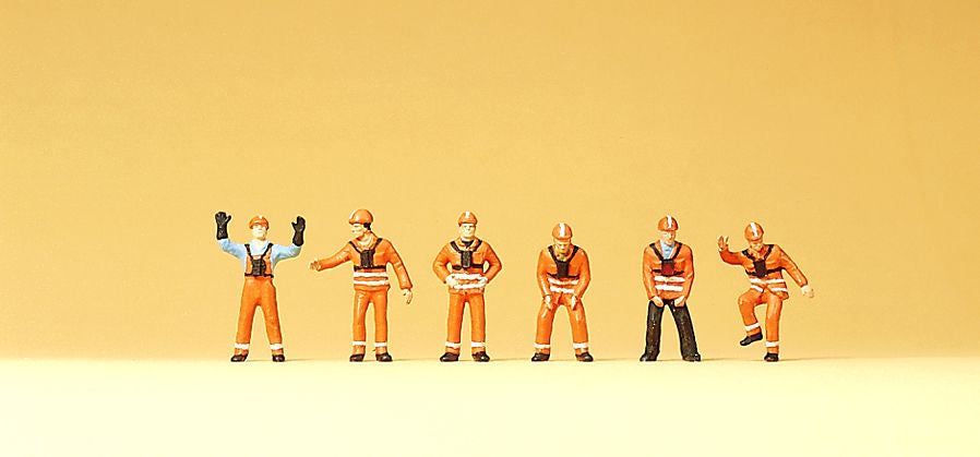 Preiser 79062 N Railway Shunters Figures (Set of 6)