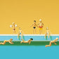 Preiser 79091 N Children at the Swimming Pool Figures (Set of 8)