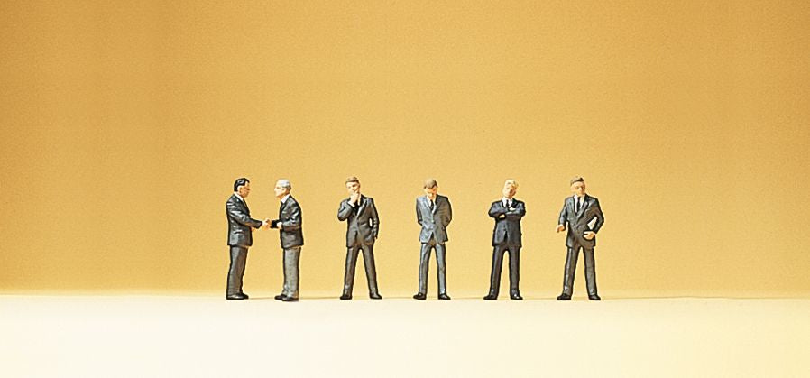 Preiser 79113 N Standing Businessmen Figures (Set of 6)